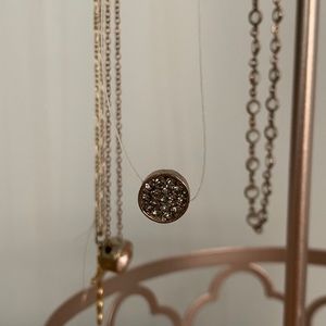 Illusion Rhinestone Believe Necklace 90’s